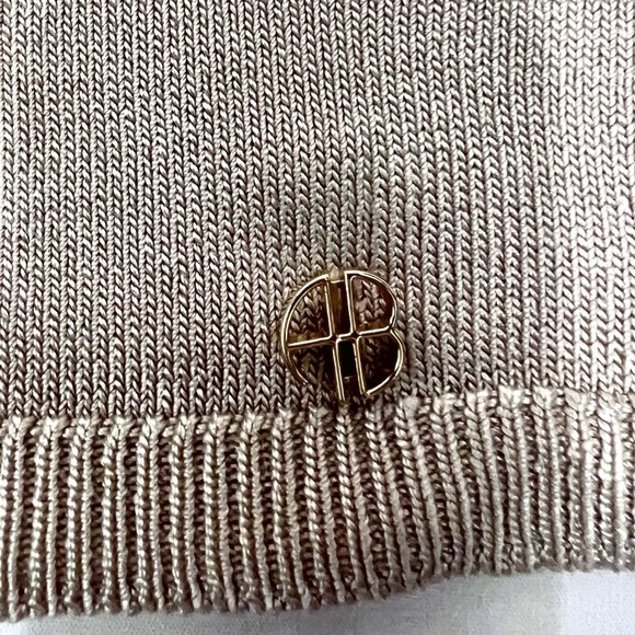 Anine Bing Sleeveless Noel Sweater Knit Tank Top Champagne Beige - Picture 13 of 15